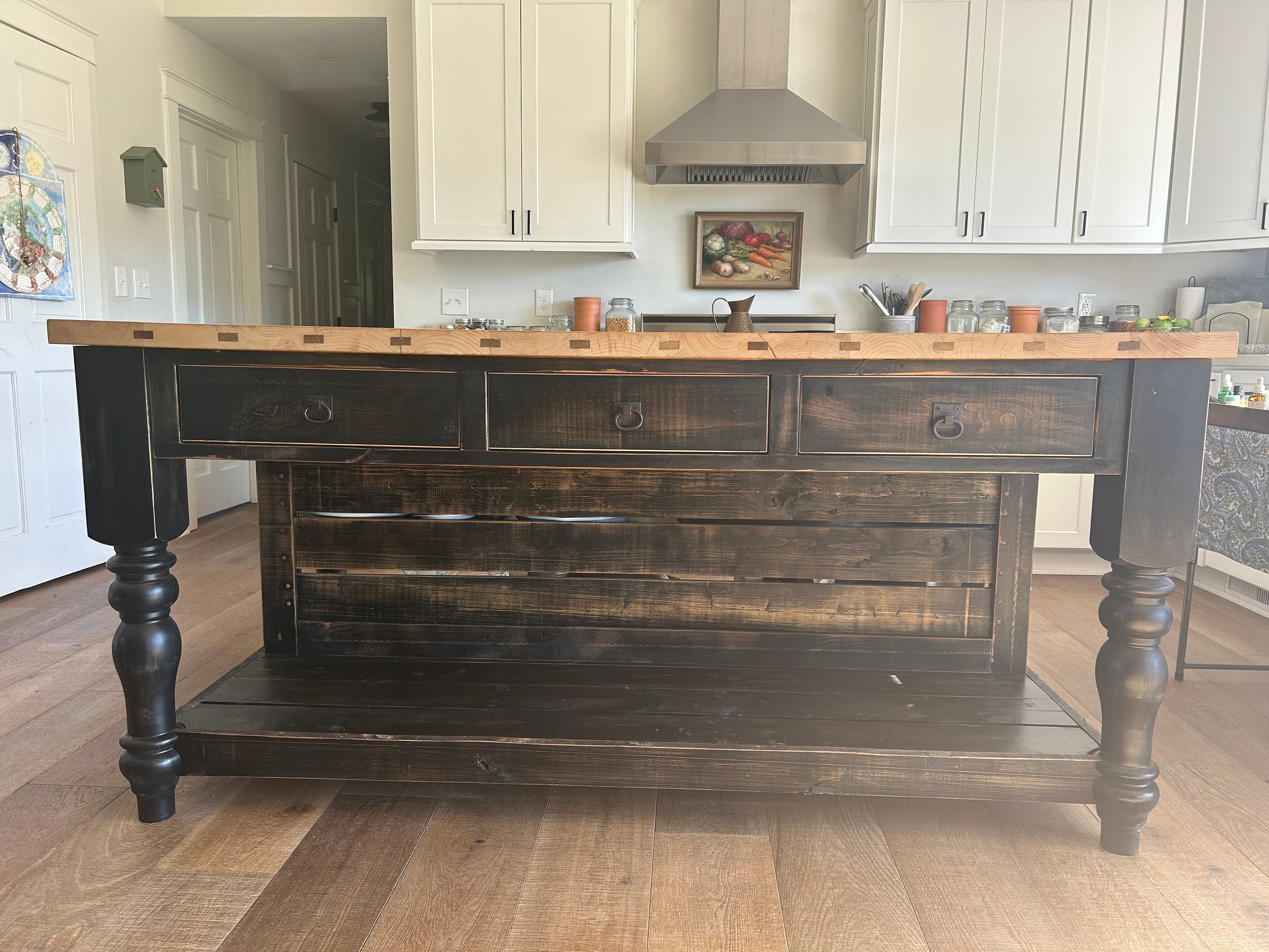 Vintage Style Kitchen Island - Etsy