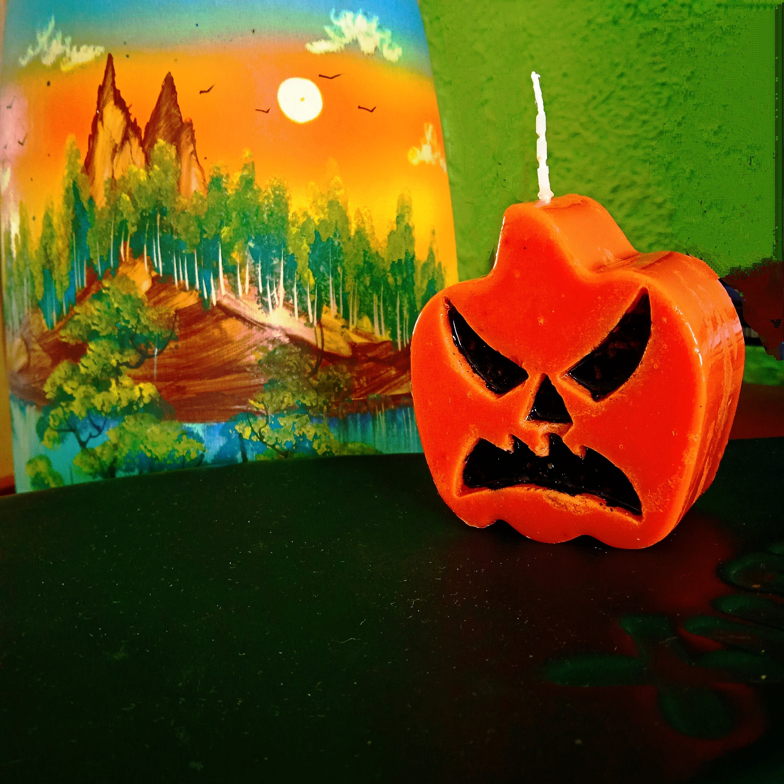 Jack O Lantern Candle
 Scary Jack O lantern Candle Halloween Candles Pumpkin Soy Etsy