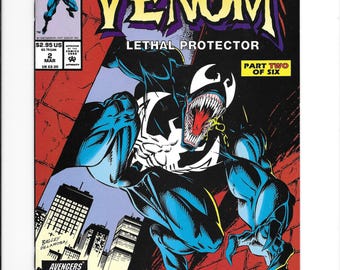 オリジナルの 1993 年 Venom Lethal Protector 第 1 号、赤い箔押しの