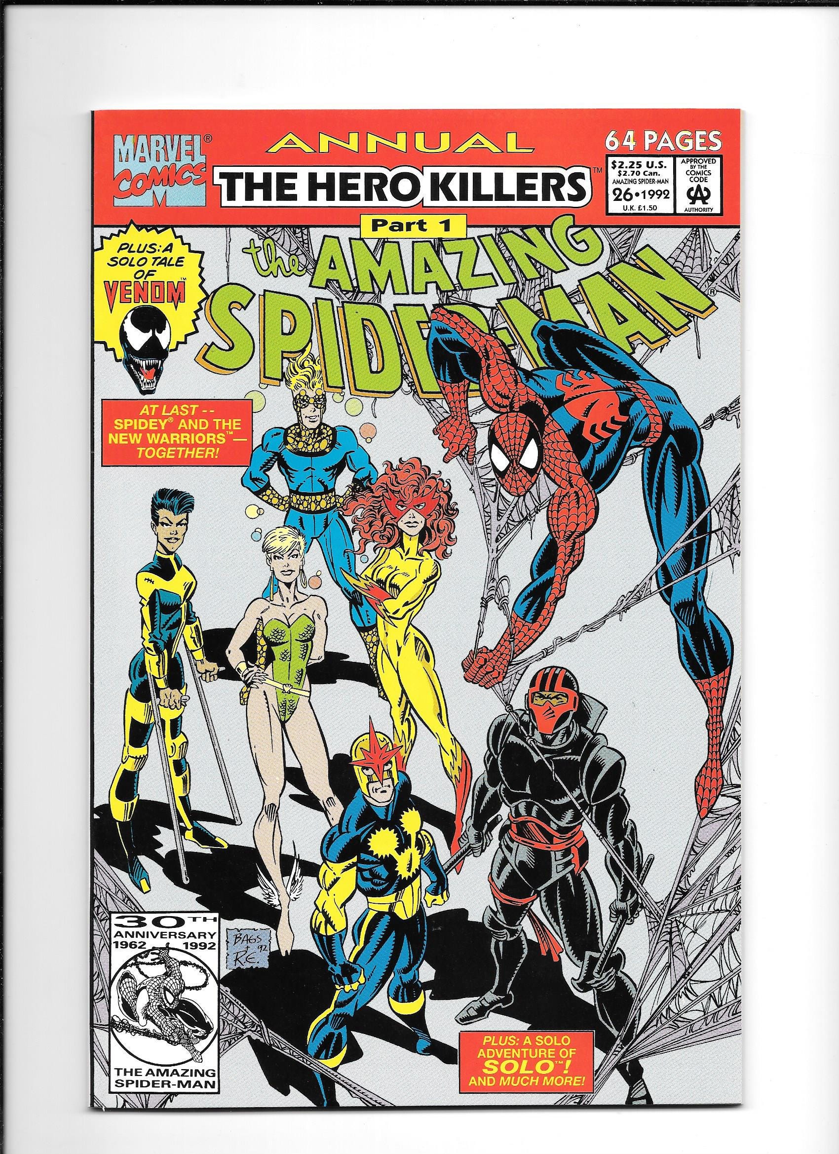 Amazing Spider-man Annual #25 and 26! 1992! 1st Solo Venom! Iron