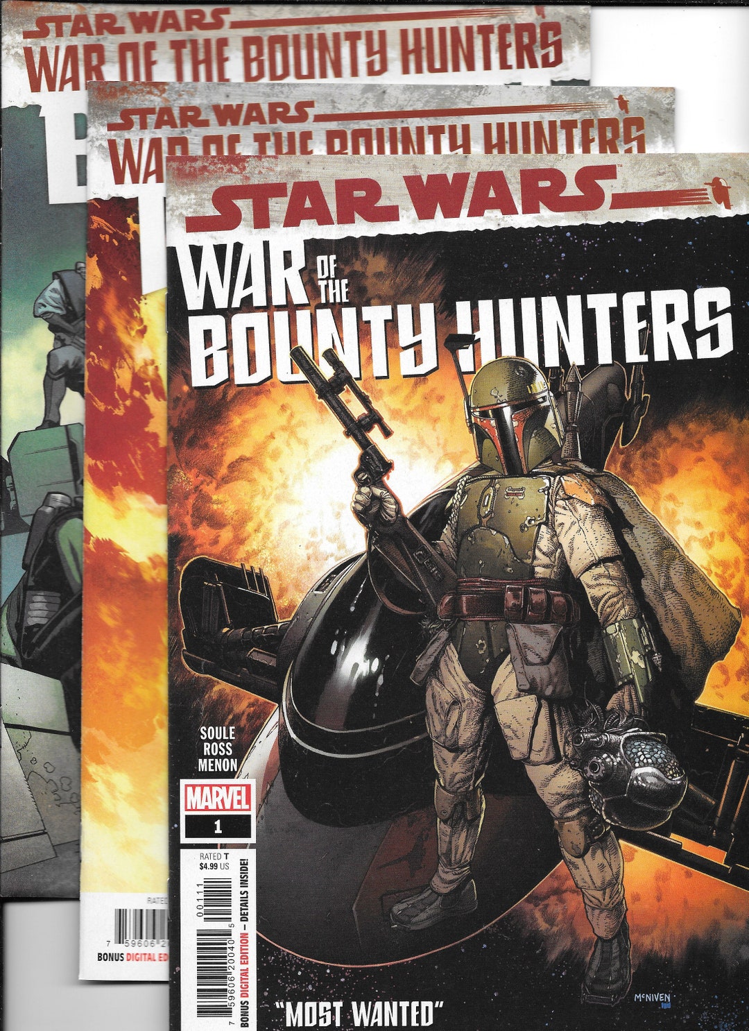 Star Wars! War of the Bounty Hunters #1! Boba Fett! IG-88 #1! Boushh #1 ...