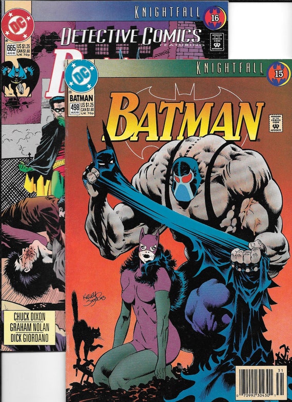 Batman 498 and Detective 665 Knightfall 15 and 16 Bane - Etsy Norway
