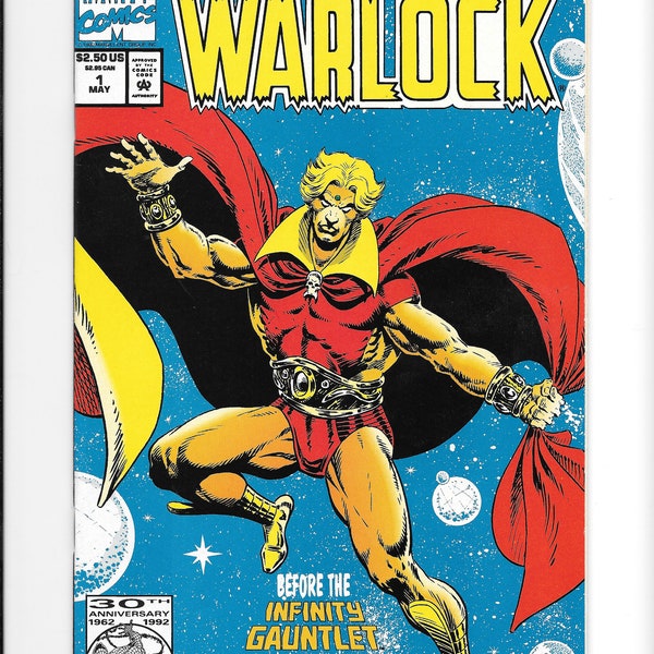 Warlock #1! 1992! Reprints Strange Tales 178, 179, and 180 by Jim Starlin. First Magus! First Gamora! First Pip the Troll!