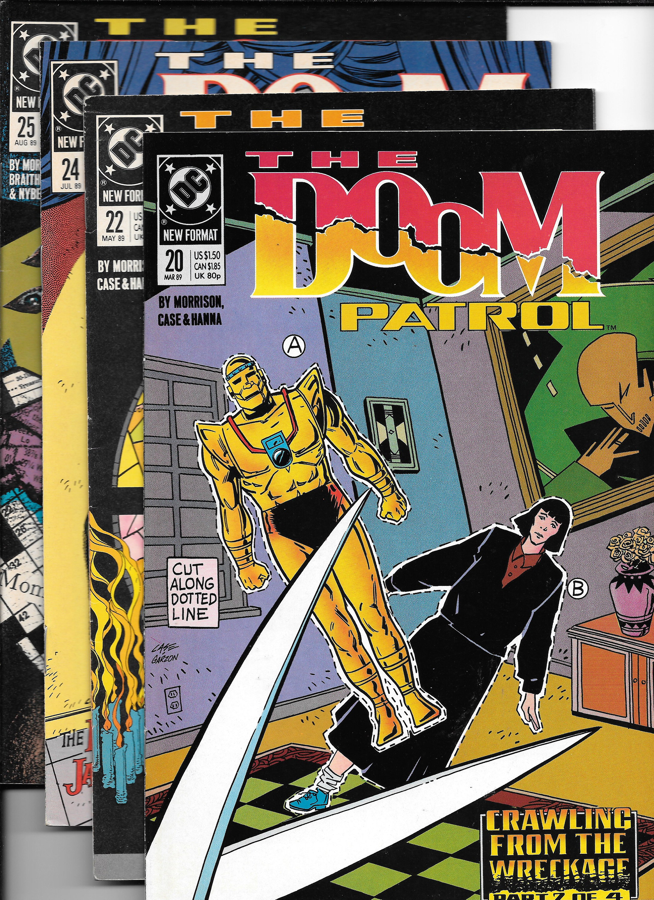 Doom Patrol Comic Lot #20, 22, 24, 25 - Grant Morrison, Robotman