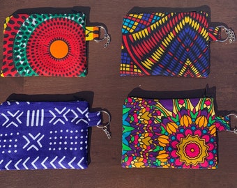 African Ankara Headphone Purse coin purse