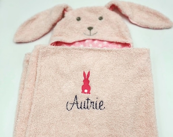 Hooded Towel - Personalized Kids Hooded Towel, Personalized Toddler Towel, Childrens Towel, Monogrammed Towel for Baby, Bath Towel