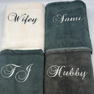 Personalized Ultra Soft Bamboo Towels, Custom Monogrammed, Guest Towel, Birthday, Anniversary, Wedding, Graduation, Cotton Gift