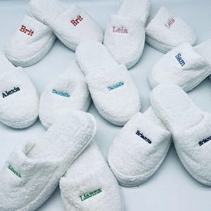 Custom Logo Turkish Terry Cotton Slippers, Branded Corporate Gifts, Promotional Spa Hotel Slippers, Bulk Company Giveaway image 14