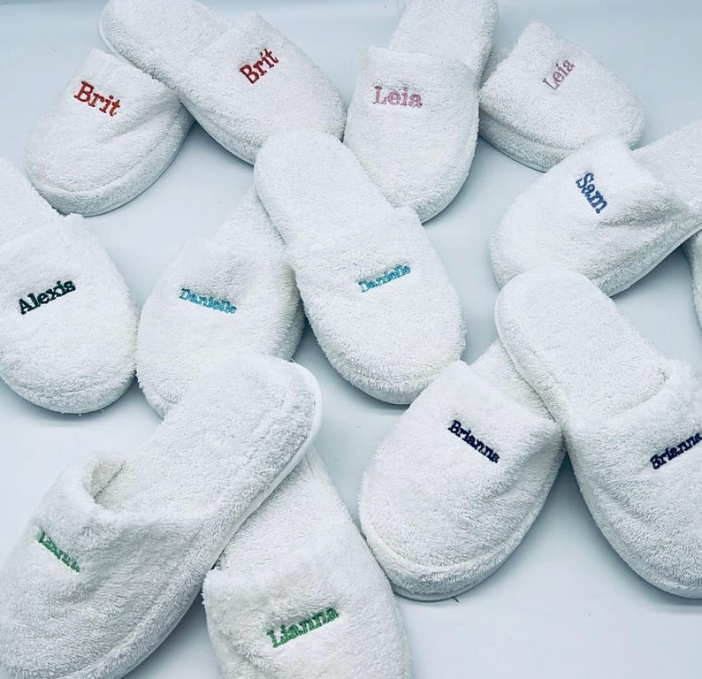 Custom Logo Turkish Terry Cotton Slippers, Branded Corporate Gifts, Promotional Spa Hotel Slippers, Bulk Company Giveaway image 14