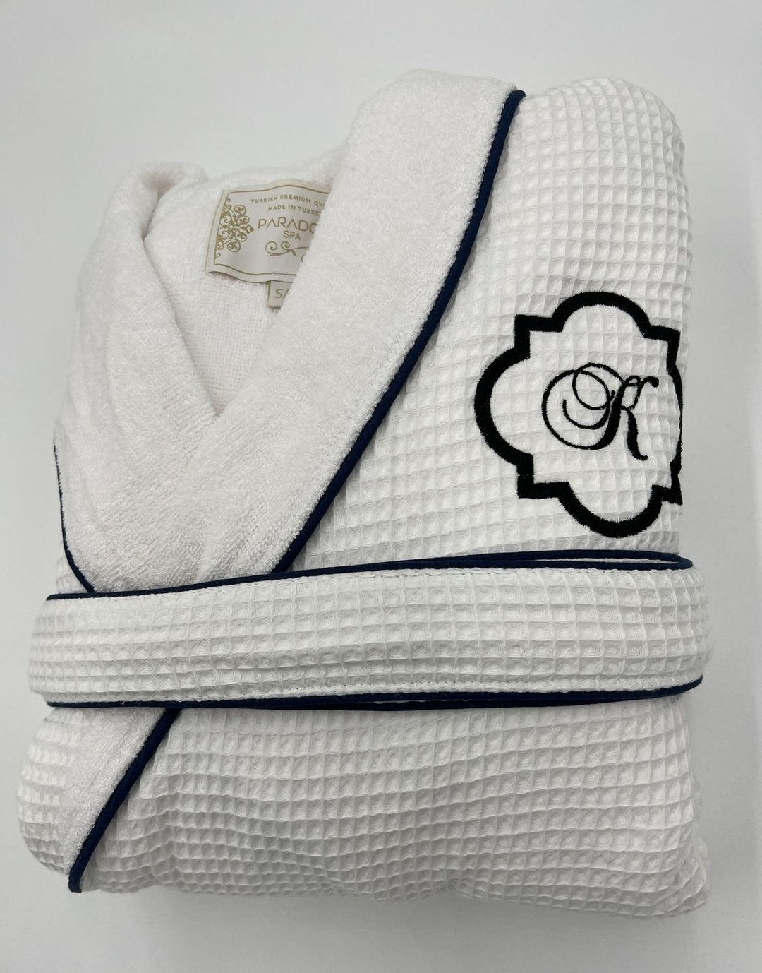 2nd Anniversary Cotton Gift for Couples, Personalized Waffle/terry Spa ...