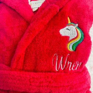 Parador® Kids Fleece Robe, Plush, Personalized 300 GSM, Soft and Warm Hooded Bathrobe | Made in Turkey, Monogrammed, Gift for Girls