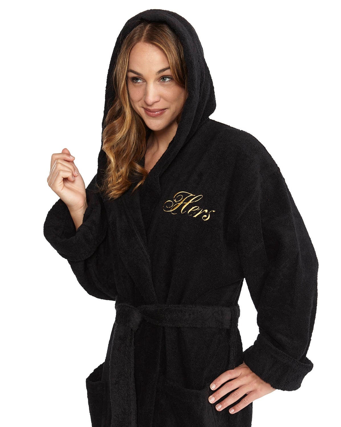 Monogrammed Hooded Turkish Terry Bath Robe, Parador® Personalized