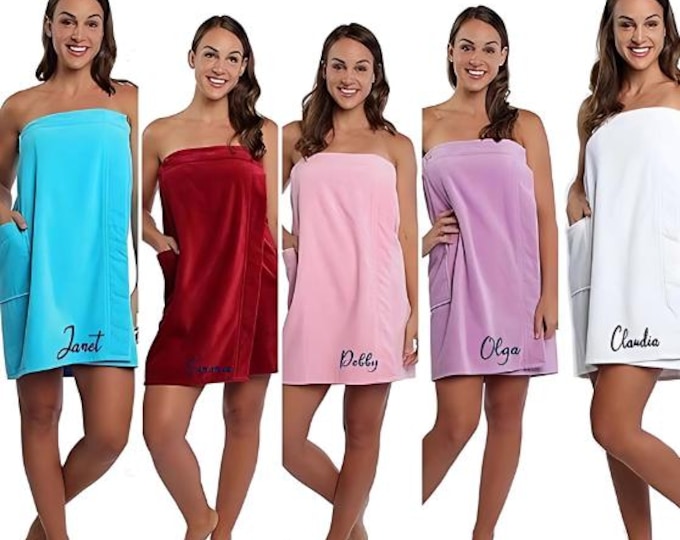 Featured listing image: Graduation Gifts - Turkish Personalized Luxury Spa Wrap, Bridesmaid Gift Terry/Velour, Parador® 100% Cotton | Monogrammed Sauna Kilt