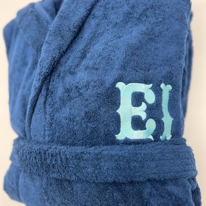 Personalized Hooded Turkish Terry Bath Robe, Monogrammed Robe with Hood, Embroidered, Custom Terry 100% Cotton Gift image 10