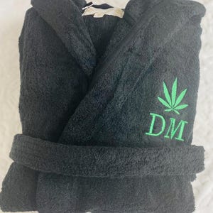 Personalized Hooded Turkish Terry Bath Robe, Monogrammed Robe with Hood, Embroidered, Custom Terry 100% Cotton Gift image 12