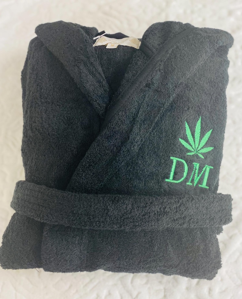 Personalized Hooded Turkish Terry Bath Robe, Monogrammed Robe with Hood, Embroidered, Custom Terry 100% Cotton Gift image 12