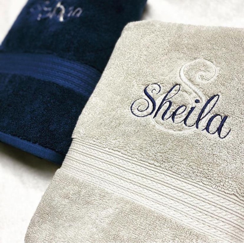 Personalized 100% Cotton Bath Towel, Monogrammed Customized Gift Towel, Guest Towel, Kids Towel, Teen and Adults Bild 5