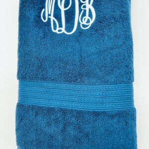 Personalized Bath Towel 28" x 54", Eco-Friendly Custom Monogrammed/Embroidered, 100% Cotton, Wedding, Birthday and Anniversary Gift image 11