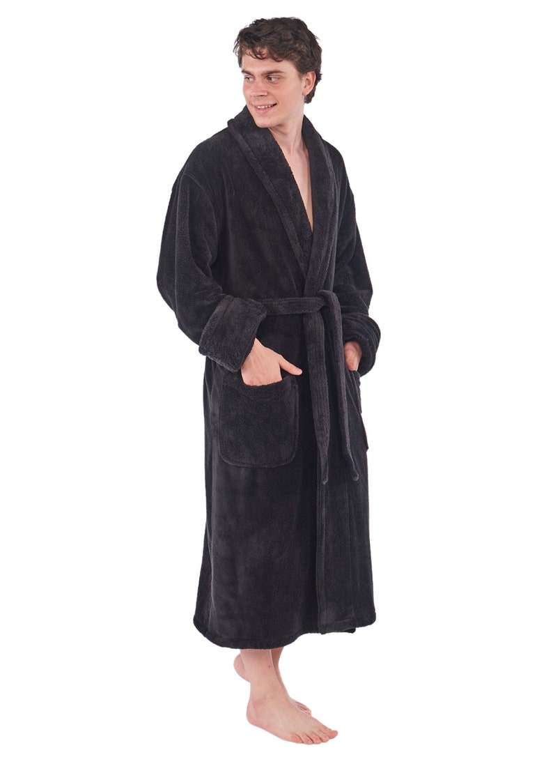 Men's Robe Gift for Him Personalized Fleece Plush Soft Etsy