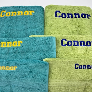 Personalized 3 piece Bath Towel Set, Embroidered Bath Towel, Hand Towel, Wash Cloth image 9