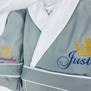 Personalized Luxury SPA Robe for Wedding, Anniversary, Graduation, Monogrammed, Custom, Embroidered Robe for Couples