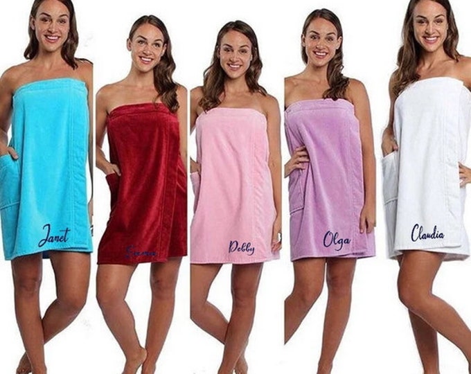 Featured listing image: Graduation Gifts - Turkish Personalized Luxury Spa Wrap, Bridesmaid Gift Terry/Velour, Parador® 100% Cotton | Monogrammed Sauna Kilt