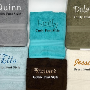 Personalized 100% Cotton Bath Towel, Monogrammed Customized Gift Towel, Guest Towel, Kids Towel, Teen and Adults Bild 3