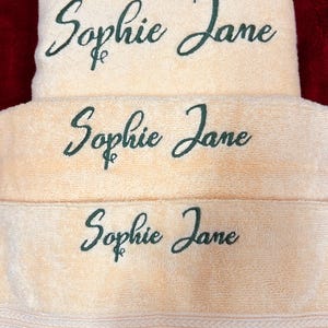 Personalized 3 piece Bath Towel Set, Embroidered Bath Towel, Hand Towel, Wash Cloth image 13