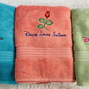 towels with rose designs, Embroider towels