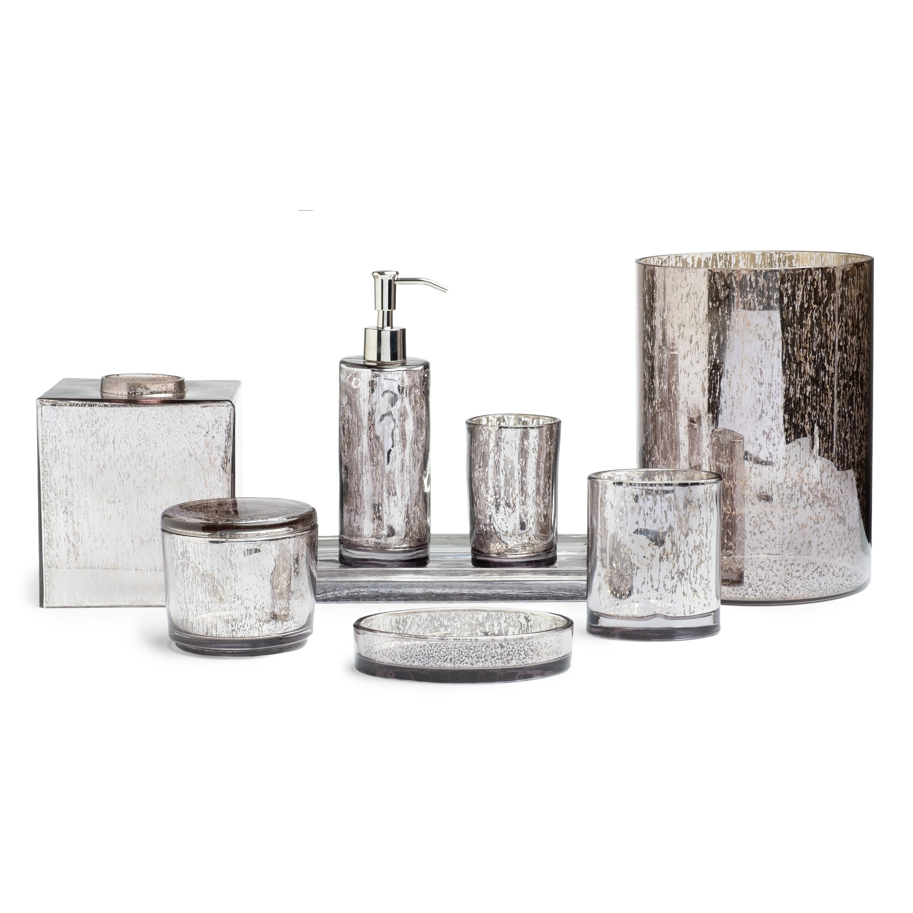 Faiyum Glass Bath Accessories Mercury Glass Bath Set Etsy