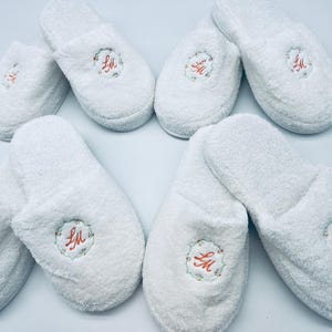 Custom Logo Turkish Terry Cotton Slippers, Branded Corporate Gifts, Promotional Spa Hotel Slippers, Bulk Company Giveaway image 5