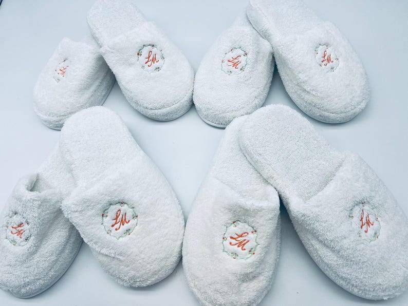 Custom Logo Turkish Terry Cotton Slippers, Branded Corporate Gifts, Promotional Spa Hotel Slippers, Bulk Company Giveaway image 5