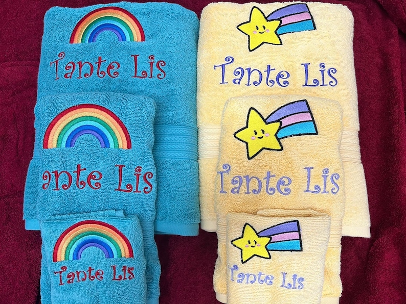 Personalized 3 piece Bath Towel Set, Embroidered Bath Towel, Hand Towel, Wash Cloth image 10