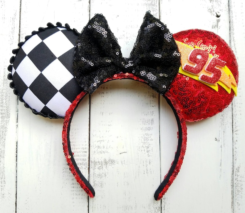 Lightning Mcqueen Cars Inspired Ears Etsy