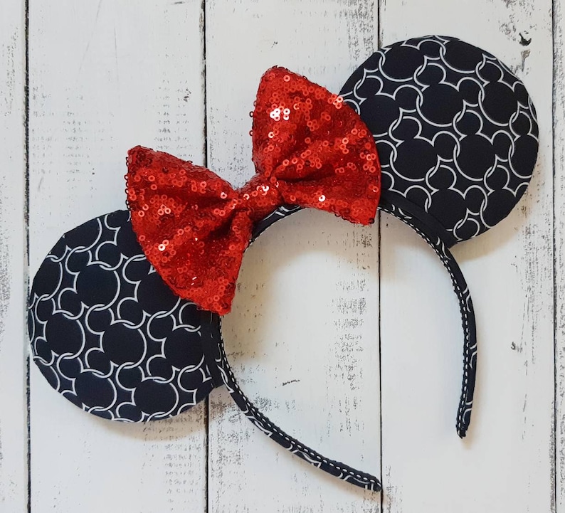 Not So Hidden Mickey Ears with your choice in bow color