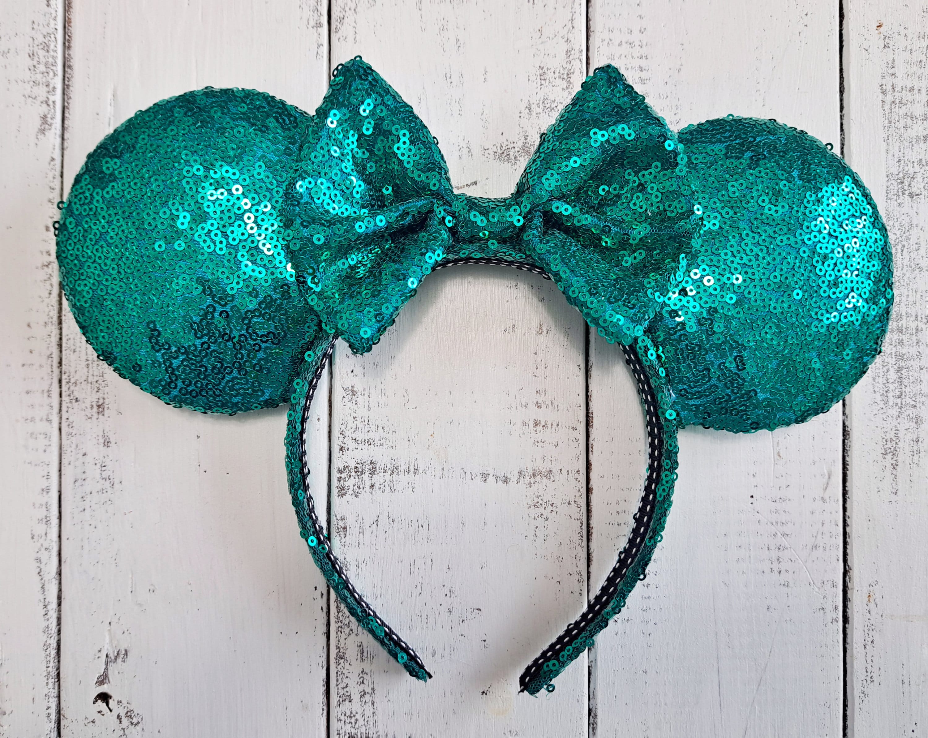 Teal Sparkle Minnie Ears - Etsy display picture 1