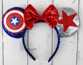 Captain America Falcon Winter Soldier Combo Inspired Ears