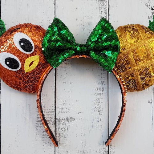 Orange Bird Mouse Ears Etsy
