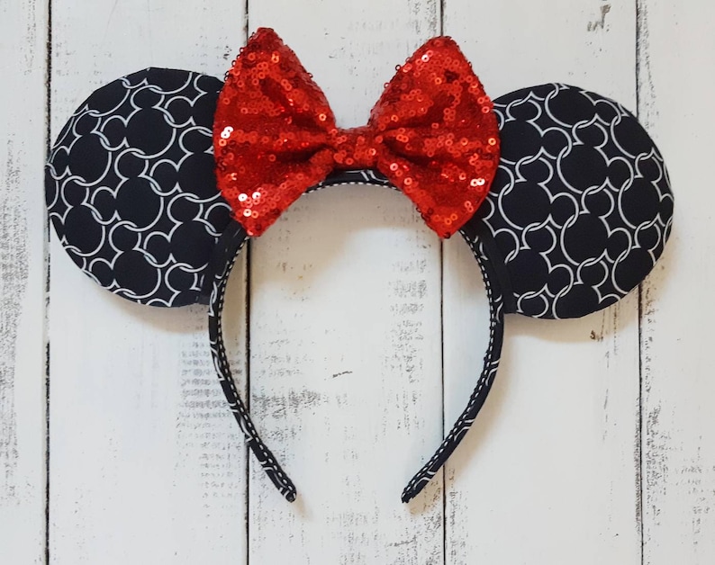 Not So Hidden Mickey Ears with your choice in bow color