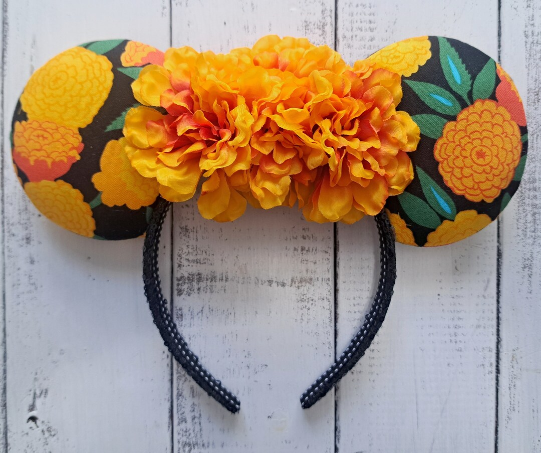 Dia De Los Muertos Marigold Flower Crown Ears - Etsy