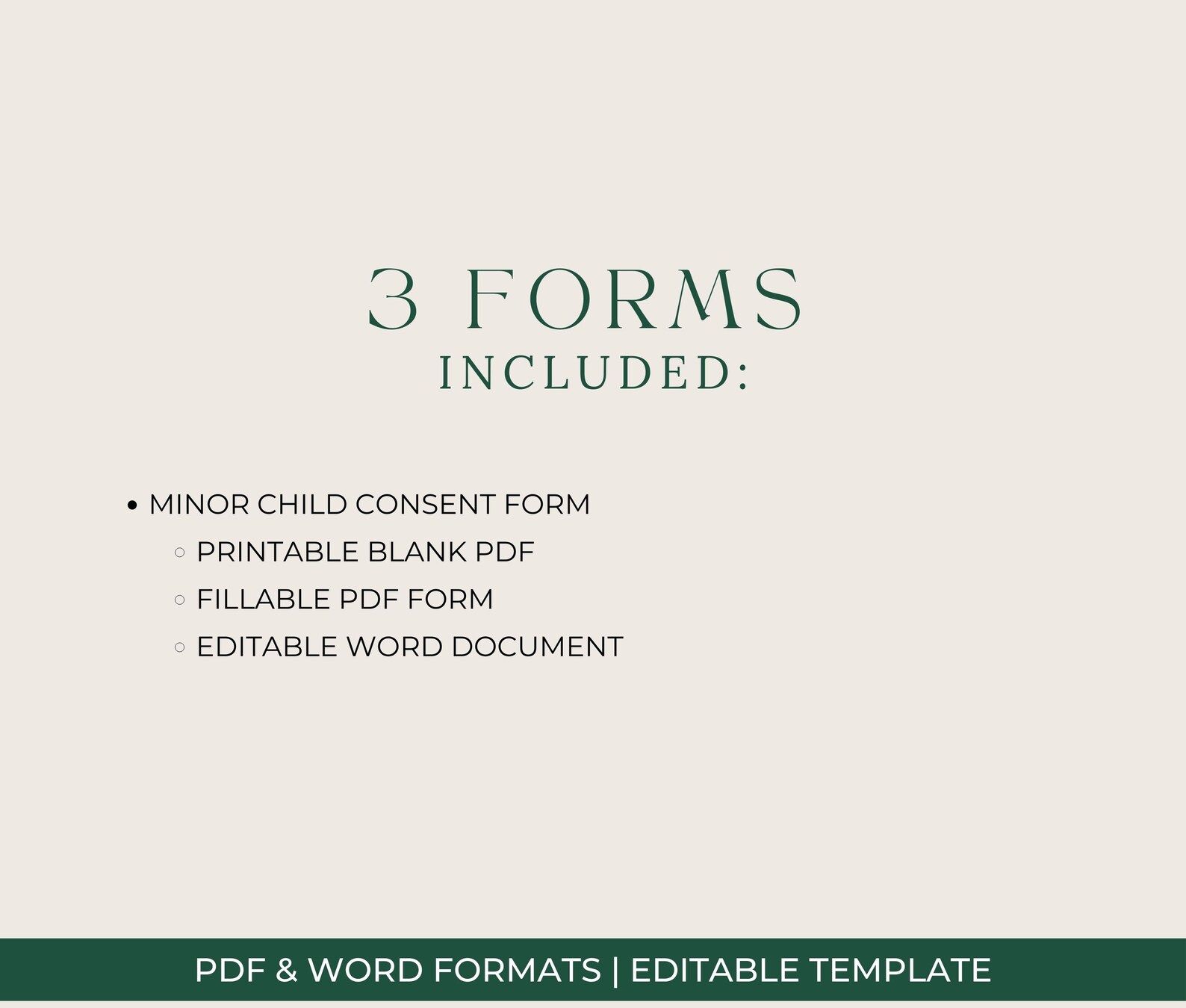Princess Minor Form 3 Printable Minor Travel Consent Forms - Editable Word Doc - Printable ...
