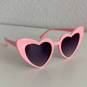 Heart Sunglasses Bachelorette Party - Bachelorette Party Favors - Custom Heart Sunglasses - Red and White Heart Sunglasses