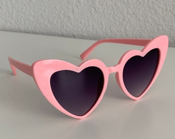 Heart Sunglasses Bachelorette Party - Bachelorette Party Favors - Custom Heart Sunglasses - Red and White Heart Sunglasses