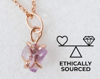 Raw amethyst charm - February birthstone gift - Purple charm for necklace or bracelet