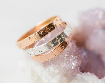 Constellation ring - Celestial wedding band - Astronomy jewelry - zodiac sign gift