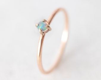 Opal Ring, 14k Gold Opal Ring, Natural Opal Ring, Unique Engagement Ring, Fiance Ring, October Birthstone Ring, Sterling Silver Ring