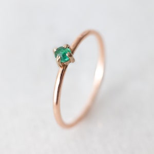 Natural Emerald ring - May birthstone jewelry - Green gemstone ring