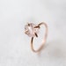 Raw rose quartz gemstone ring | sterling silver, 14k yellow or rose gold fill ring | alternative engagement ring | gift for her | solitaire