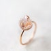 Raw diamond ring | rough herkimer gemstone mosaic ring | sterling silver, 14k gold & rose gold fill | april birthstone gift for her 