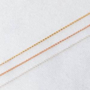 Simple Chain Necklace, Sterling Silver Chain, 14k Yellow Gold Fill Chain, 14k Rose Gold Fill Chain, Dainty Necklace For Charms, Minimalist